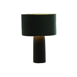 DKD Home Decor Lámpara de Sobremesa con Pantalla de Terciopelo Verde y Negro, Estructura de Aluminio, 26x26x37 cm, Tipo E27 50W Precio: 68.90000029. SKU: S3040193