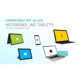 I-TEC Adaptador de Vídeo USB-C a Dual 4K HDMI - Soporta 2 Monitores - Negro - para Windows, Mac, Linux, Android