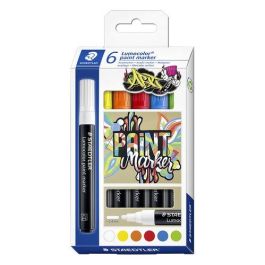 Staedtler Marcador Especial Lumocolor 349 Permanente, Acrílico Base Agua, 2.4 mm, Estuche 6 Ud Precio: 17.78999959. SKU: B1K3FARZMF
