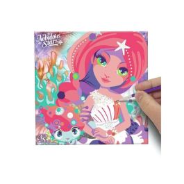 Coralia Lienzo Pinta por Números, Kit Manualidades para Niños y Adultos, Marco Pino, Pintura Acrílica, Edad 7+