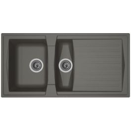 Fregadero de cocina encastrable STRADOUR 1,5 senos + 1 escurridor Arena - Resina - 100 x 50 cm - Gris hormigón Precio: 130.5000004. SKU: B1B7BZJTLV