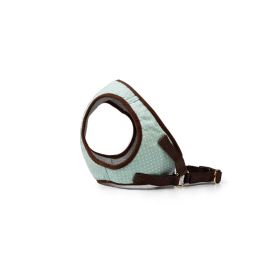 Gloria Petral para Perro Puntos Verde Talla L - Cuello 33-44 cm, Ajuste Velcro y Cierre Rápido de Seguridad, Malla Transpirable Acolchada