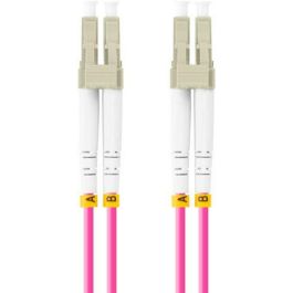 Lanberg OM4 50/125 LSZH VI Cable de Fibra Óptica Dúplex 0.5m LC/UPC Multimodo Violeta para Redes de Alto Rendimiento