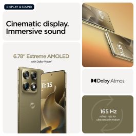 Motorola Signature 5G Smartphone 6.78" Extreme AMOLED 165Hz, Snapdragon 8 Gen 5, 16GB RAM 512GB, Triple Cámara 50MP, Android 16.0, 5200mAh, Color Oro Martini Olive