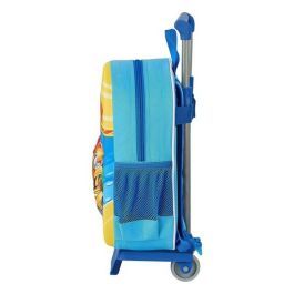 Mochila Escolar 3D con Ruedas SuperThings Azul claro Mochila Escolar 3D con Ruedas SuperThings Azul claro