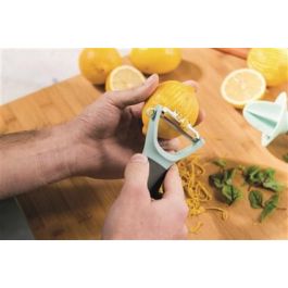 Berghoff 3950295 Set de 2 Peladores + Rallador Multiusos para Frutas y Verduras, Acero Inoxidable