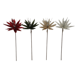 DKD Home Decor Rama de Navidad Tradicional con Flor, 60 cm de Alto, Verde Burdeos - 12 Unidades de Poliéster Surtidas Precio: 49.50000011. SKU: B1EHYPCGNH