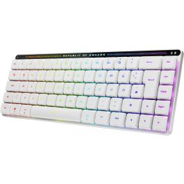 ASUS ROG Falchion RX LP Swiss Teclado Gaming Inalámbrico y Alámbrico Óptico 65% Retroiluminación RGB Blanco