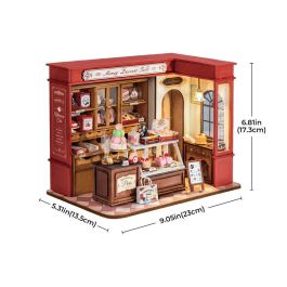 Rolife Maqueta DIY Honey Dessert Talk Pastelería Parisina con Luz LED - Kit de 242 Piezas