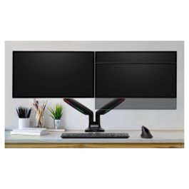 Kensington Brazo para Monitor 2TFT Ajustable en Altura con un Toque para Dos Monitores Montaje Escritorio Negro