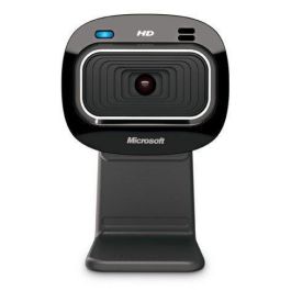Microsoft HD-3000 Webcam HD 720p con Micrófono Cancelación Ruido, Tecnología TrueColor, USB 2.0, Negra