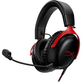 HyperX Cloud III Gaming Headset 7.1 Sound DTS Headphone:X Spatial Sound Over-Ear – Negro/Rojo