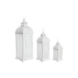 Farola Arabe DKD Home Decor Blanco 24 x 74 x 24 cm Set de 3