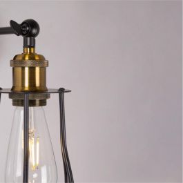 SKD-W1000 Aplique de Pared Artux de Metal Estilo Industrial Retro para Bombillas LED Filamento - Iluminación Interior, Hogar y Negocio