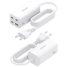 AISENS ASCH-100W4P053-W Cargador de Sobremesa GaN 100W para Portátiles y Móviles, 4 Puertos USB-C/A, Carga Rápida Universal Blanco AISENS ASCH-100W4P053-W Cargador de Sobremesa GaN 100W para Portátiles y Móviles, 4 Puertos USB-C/A, Carga Rápida Universal Blanco