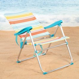 Silla de Playa Aktive 48 x 95 x 65 cm (4 Unidades)
