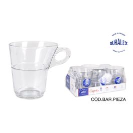Set de 6 Tazas de Café Apilables Transparentes 22 cl Duralex Caprice (8 Cajas) Precio: 97.49999952. SKU: S2211448
