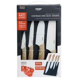 4 Cuchillos Con Bloque Imantado Cook Concept Precio: 23.98999966. SKU: B1CSARM7BW