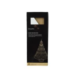 Decoris Árbol de Navidad de Papel Blanco Ø30 x 40 cm