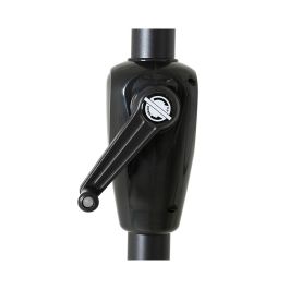 Parasol para jardín, beige con ribete azul, ø270 x 235 cm