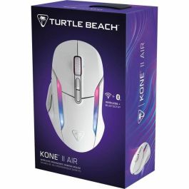 Turtle Beach TUR0731855711055 Ratón Inalámbrico para Juegos Kone™ II Air Ergonómico, Blanco, Bluetooth, 26.000 DPI, Rueda 4D