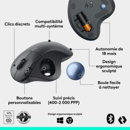 Logitech LOG5099206111622 Ratón Inalámbrico Ergonómico Ergo M575S Graphite