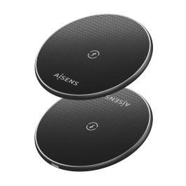 Aisens ASCH-15W1WC058-BK Base de Carga Inalámbrica 15W USB-C para Móvil Qi Negro