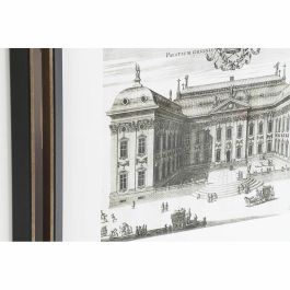 DKD Home Decor Cuadro Neoclásico Decorativo Blanco y Negro, Set de 2 Unidades de 56x46 cm, Arte Arquitectura en Cristal y PS DKD Home Decor Cuadro Neoclásico Decorativo Blanco y Negro, Set de 2 Unidades de 56x46 cm, Arte Arquitectura en Cristal y PS