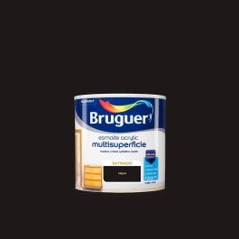 Bruguer Esmalte Acrílico Multisuperficie Negro Satinado 250 ml Interior/Exterior Precio: 11.49999972. SKU: S7902852