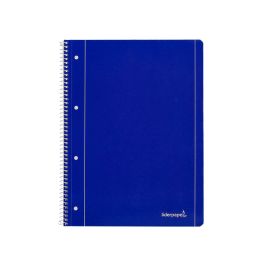 Cuaderno Espiral Liderpapel A4 Micro Serie Azul Tapa Blanda 80H 75 gr Horizontal Con Margen 4 Taladros Azul