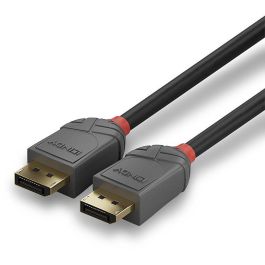 Lindy DisplayPort 1.4 Anthra Line Cable 5m para Instalaciones AV IT, Soporta 4K 4096x2160@120Hz, Contactos Oro 24K, 28AWG, Triple Apantallamiento