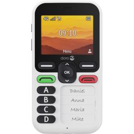 Doro X10 Teléfono para personas mayores 4G con pantalla de 2.4", Bluetooth, USB-C, SIM única, Negro/Blanco