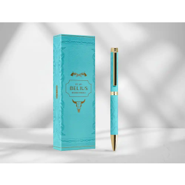 Belius Boligrafo Wild West Aluminio Turquesa Tinta Azul Caja Diseño