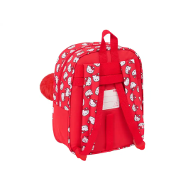 Mochila Escolar Hello Kitty Iconic Blanco Rojo 22 x 27 x 10 cm