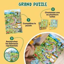 Adventerra GEO7640179640503 Juegos educativos Puzzle de observación Ciudad Verde Puzzle ecológico Descubrimiento ciudades sostenibles Póster incluido