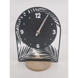 DKD Home Decor Reloj Tropical Negro Natural Metal 20 x 12.5 x 26 cm (2 Unidades) Precio: 13.89000019. SKU: B15HSMZTAV