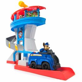 Spin Master Centro de Mando Torre de Control Paw Patrol, Set de Juego con 2 figuras de cachorros y cartas de misión, 50 cm de altura, Edad +3 años