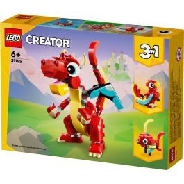 LEGO 31145 Creator Dragón Rojo Juguete de Construcción de Plástico 149 Piezas para Niños de 6+ Años