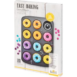Bandeja para hornear donuts - BIRKMANN - EASY BAKING - Acero al carbono - Antiadherente - 12 moldes - Ø7 cm, 37 x 26 x 2 cm
