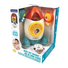 Lexibook Set de Juguete de Baño Cohetes con 3 Animales Flotantes (León, Oso, Elefante) y Chorro de Agua Giratorio Verde +18 Meses