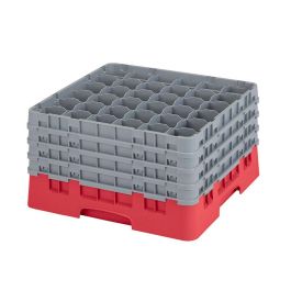 CAMBRO - 36S900-163 - Cesta de lavado 36 comp. 4 alturas - 7,2 cm Ø máx. - alt. máx. 24,1 cm - 50 x 50 x 26,7 cm - Rojo Precio: 95.5000002. SKU: B13FQJP3TJ