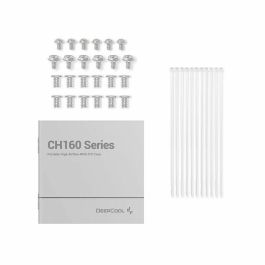 Deepcool Caja Ordenador Gaming Mini-ITX CH160, Blanco, Compatible con Tarjetas Gráficas hasta 30.5 cm, Panel de Vidrio Templado