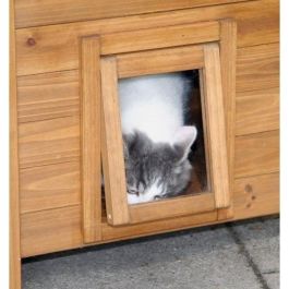 Casa para gatos - KERBL - Lodge - Madera - Marrón / Verde - 77 x 50 x 73 cm