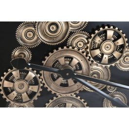 Reloj de Pared Home ESPRIT Negro Dorado Metal Cristal 127 X 9 X 127 cm