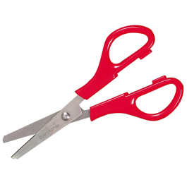 Liderpapel Tijera Unidad con Puntas Redondeadas y Hoja de Acero Inoxidable, Mango de Plástico Agradable al Tacto, Corta Papel, Cartón, Fotos y Tela