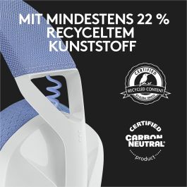 Logitech Auriculares G435 Gaming Inalámbricos Bluetooth/LIGHTSPEED, Sonido Envolvente, Micrófono Integrado, Blanco