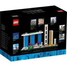 LEGO 21057 Architecture Singapur Juego de Construcción, Maqueta Edificios Emblemáticos, 827 Piezas, Edad 18+