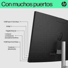 HP Ordenador All In One 24-cr0110Ns AMD Ryzen 5 7520U 16GB LPDDR5 1TB SSD 23.8" FHD IPS Antirreflectante Todo en Uno