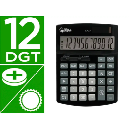 Liderpapel Calculadora sobremesa xf27 12 dígitos, solar y pilas, color negro Precio: 13.89000019. SKU: B1JRPHLNTF