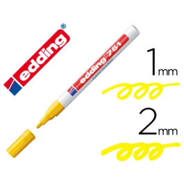 Edding 751 Rotulador Punta Fibra Amarillo Punta Redonda 1-2 mm Tinta Permanente Opaca Ideal Madera Vidrio Plástico Metal Precio: 32.49999984. SKU: B1CNXZD7AM